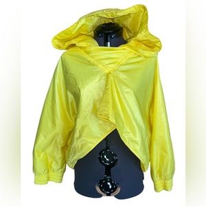 F/W 2003 Dolce & Gabbana Runway Neon Yellow Hooded Cropped Baggy Jacket